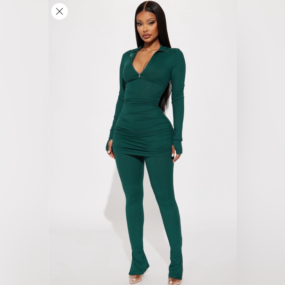 Fashion Nova Deep Love Hunter Long Sleeve Pants Set